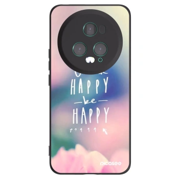 Picasee fekete szilikon tok az alábbi mobiltelefonokra Honor Magic5 Pro - Think happy be happy