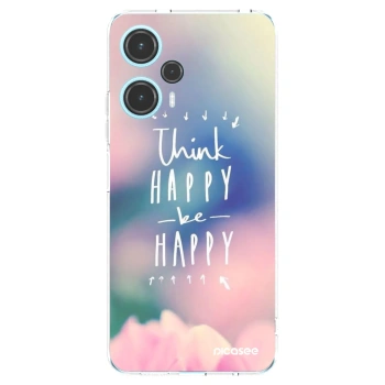 Picasee átlátszó szilikon tok az alábbi mobiltelefonokra Xiaomi Poco F5 - Think happy be happy