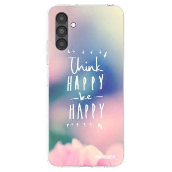 Picasee átlátszó szilikon tok az alábbi mobiltelefonokra Samsung Galaxy A04s A047F - Think happy be happy