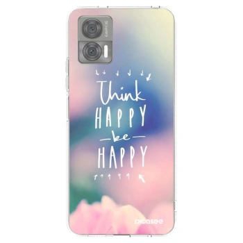 Picasee átlátszó szilikon tok az alábbi mobiltelefonokra Motorola Edge 30 Neo - Think happy be happy
