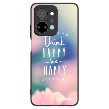 Picasee fekete szilikon tok az alábbi mobiltelefonokra Honor X7a - Think happy be happy