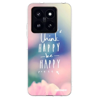 Picasee átlátszó szilikon tok az alábbi mobiltelefonokra Xiaomi 14 Pro - Think happy be happy