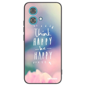 Picasee fekete szilikon tok az alábbi mobiltelefonokra Motorola Edge 40 Neo - Think happy be happy