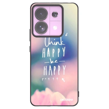 Picasee fekete szilikon tok az alábbi mobiltelefonokra Xiaomi Redmi Note 13 Pro 5G - Think happy be happy