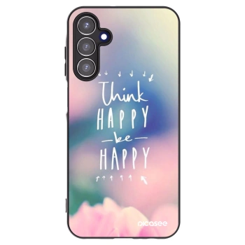 Picasee fekete szilikon tok az alábbi mobiltelefonokra Samsung Galaxy A15 A155F 4G - Think happy be happy