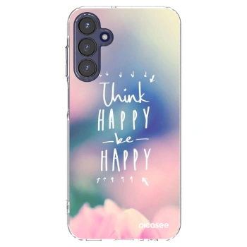 Picasee átlátszó szilikon tok az alábbi mobiltelefonokra Samsung Galaxy A15 A155F 4G - Think happy be happy