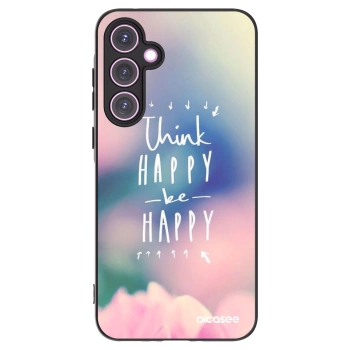 Picasee fekete szilikon tok az alábbi mobiltelefonokra Samsung Galaxy A35 5G A356B - Think happy be happy