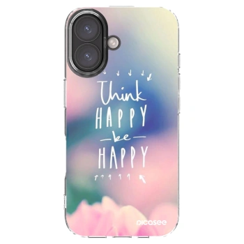 Picasee átlátszó szilikon tok az alábbi mobiltelefonokra Apple iPhone 16 - Think happy be happy