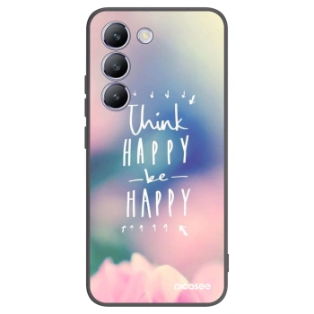 Picasee fekete szilikon tok az alábbi mobiltelefonokra Vivo V40 SE 5G - Think happy be happy