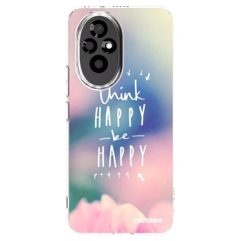 Picasee átlátszó szilikon tok az alábbi mobiltelefonokra Honor 200 Pro 5G - Think happy be happy