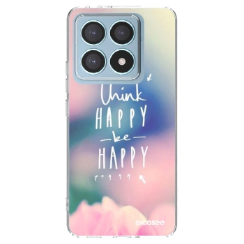 Picasee átlátszó szilikon tok az alábbi mobiltelefonokra Xiaomi 14T Pro - Think happy be happy