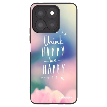 Picasee fekete szilikon tok az alábbi mobiltelefonokra Honor X8c - Think happy be happy