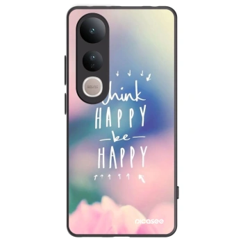 Picasee fekete szilikon tok az alábbi mobiltelefonokra Vivo V50 Lite 5G - Think happy be happy