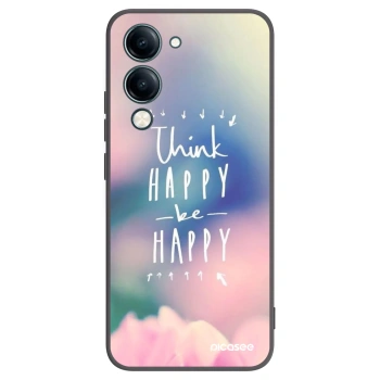 Picasee fekete szilikon tok az alábbi mobiltelefonokra Vivo Y29s 5G - Think happy be happy