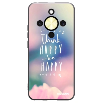 Picasee fekete szilikon tok az alábbi mobiltelefonokra Honor Magic8 Lite 5G - Think happy be happy
