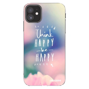 Picasee átlátszó szilikon tok az alábbi mobiltelefonokra Apple iPhone 11 - Think happy be happy