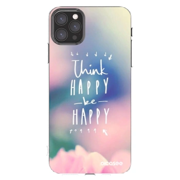 Picasee átlátszó szilikon tok az alábbi mobiltelefonokra Apple iPhone 11 Pro Max - Think happy be happy