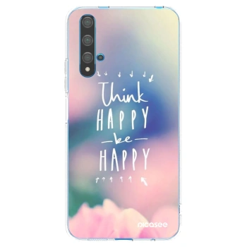 Picasee átlátszó szilikon tok az alábbi mobiltelefonokra Huawei Nova 5T - Think happy be happy