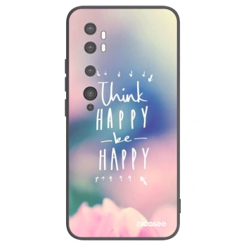 Picasee fekete szilikon tok az alábbi mobiltelefonokra Xiaomi Mi Note 10 (Pro) - Think happy be happy