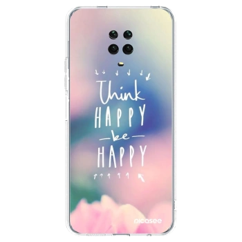 Picasee átlátszó szilikon tok az alábbi mobiltelefonokra Xiaomi Redmi Note 9S - Think happy be happy