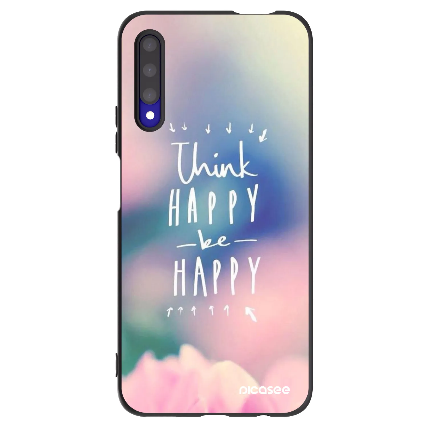 Picasee fekete szilikon tok az alábbi mobiltelefonokra Honor 9X Pro - Think happy be happy