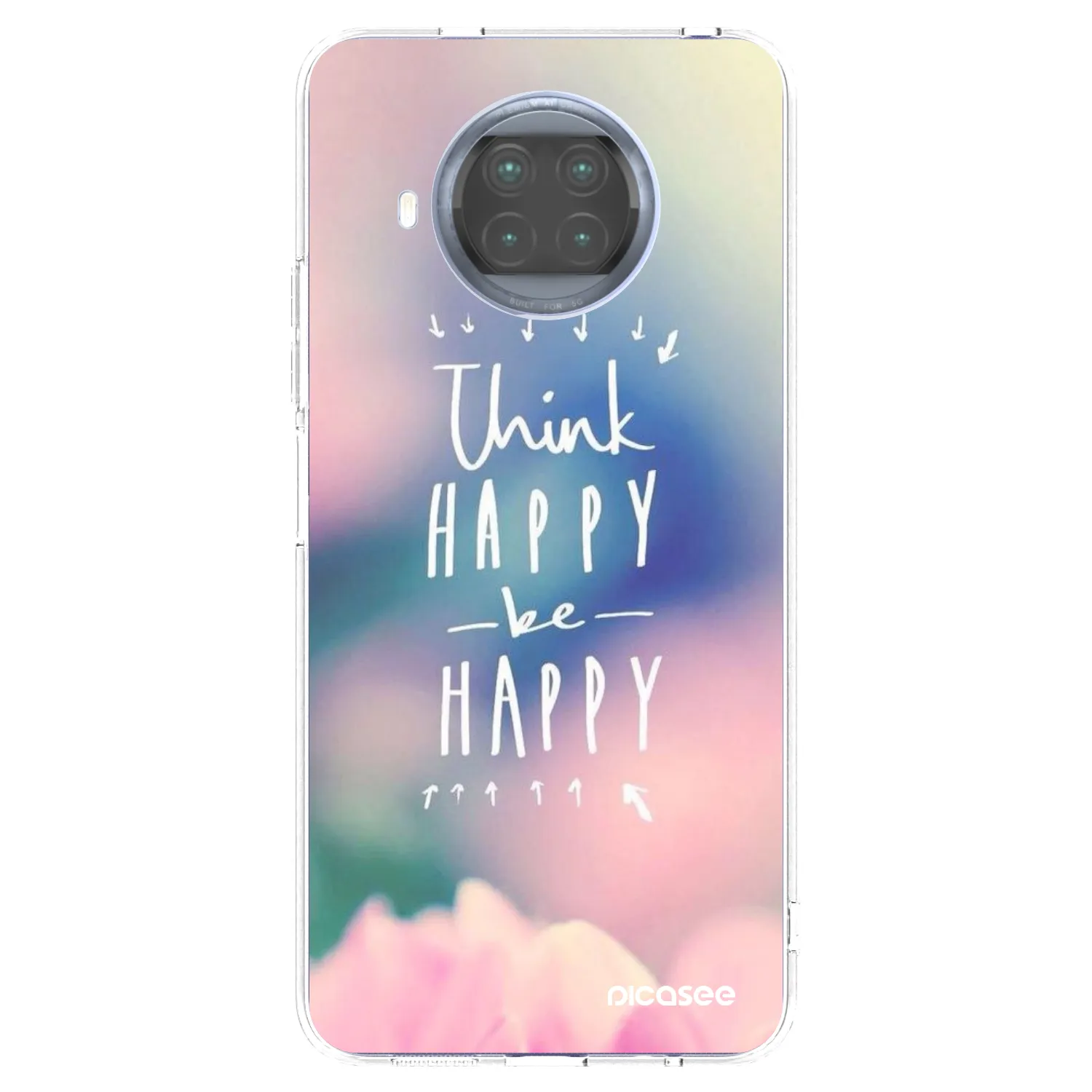 Picasee átlátszó szilikon tok az alábbi mobiltelefonokra Xiaomi Mi 10T Lite - Think happy be happy