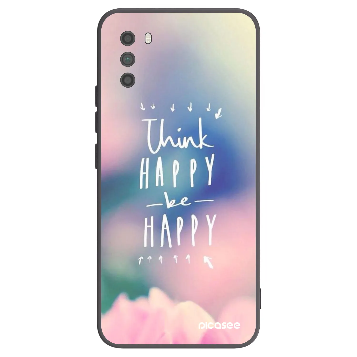 Picasee fekete szilikon tok az alábbi mobiltelefonokra Xiaomi Poco M3 - Think happy be happy