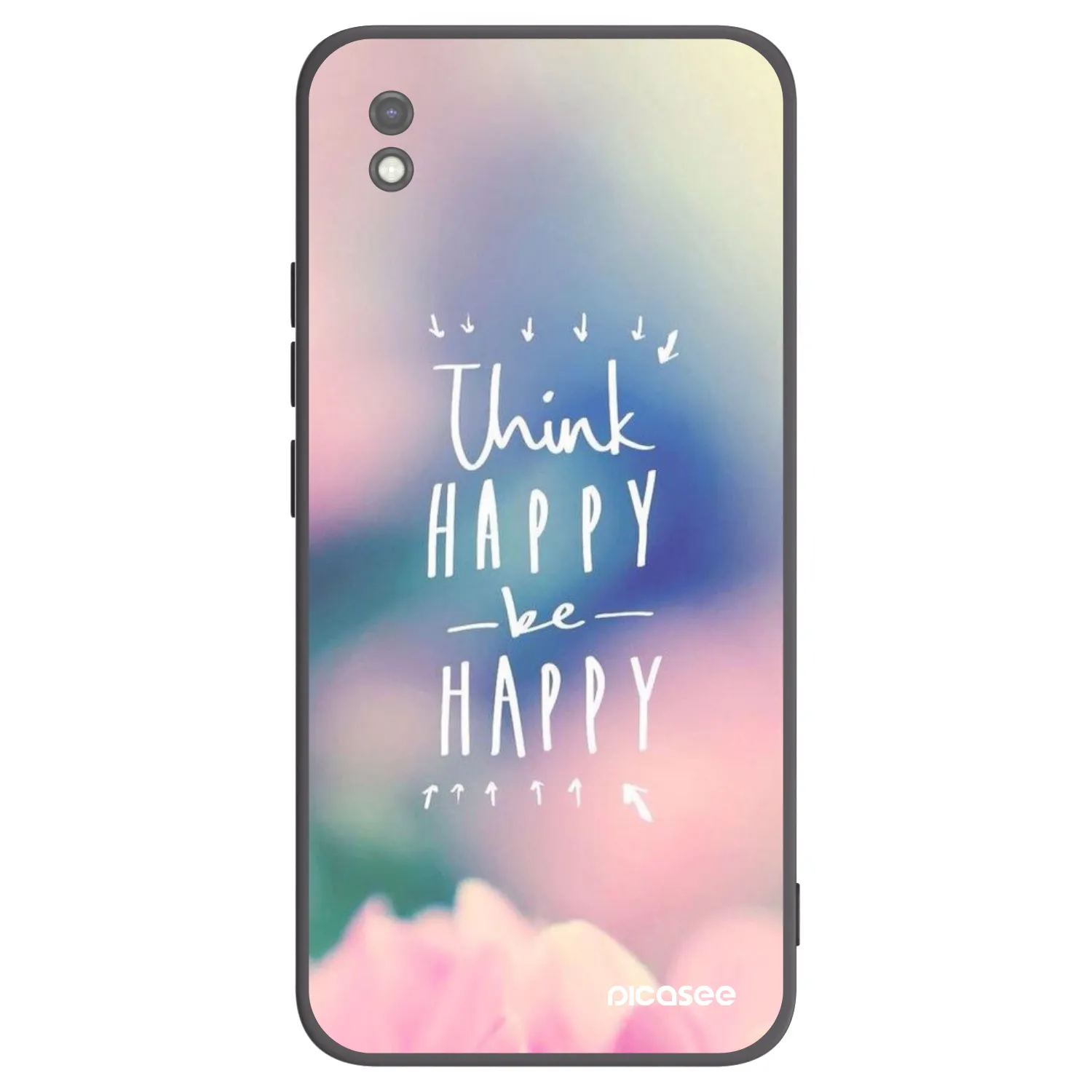 Picasee fekete szilikon tok az alábbi mobiltelefonokra Xiaomi Redmi 9AT - Think happy be happy