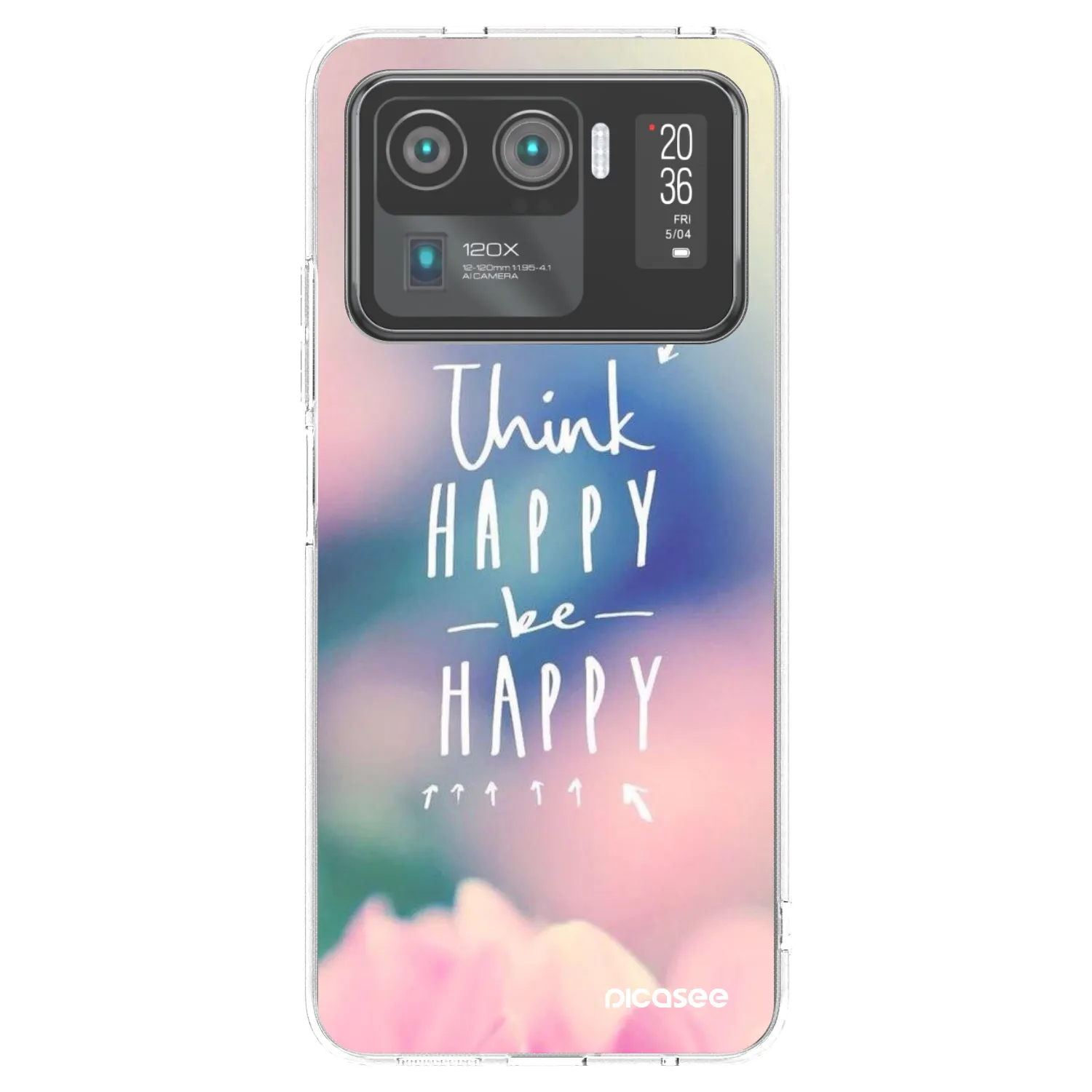 Picasee átlátszó szilikon tok az alábbi mobiltelefonokra Xiaomi Mi 11 Ultra - Think happy be happy