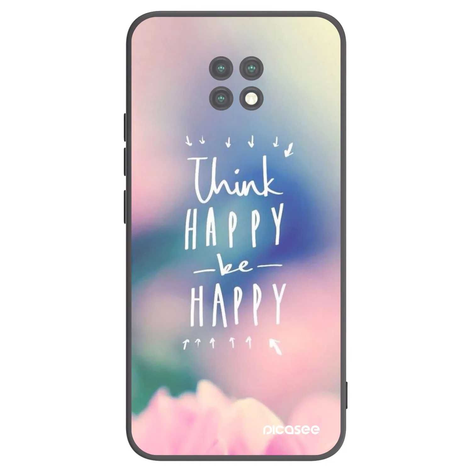 Picasee fekete szilikon tok az alábbi mobiltelefonokra Xiaomi Redmi Note 9T - Think happy be happy