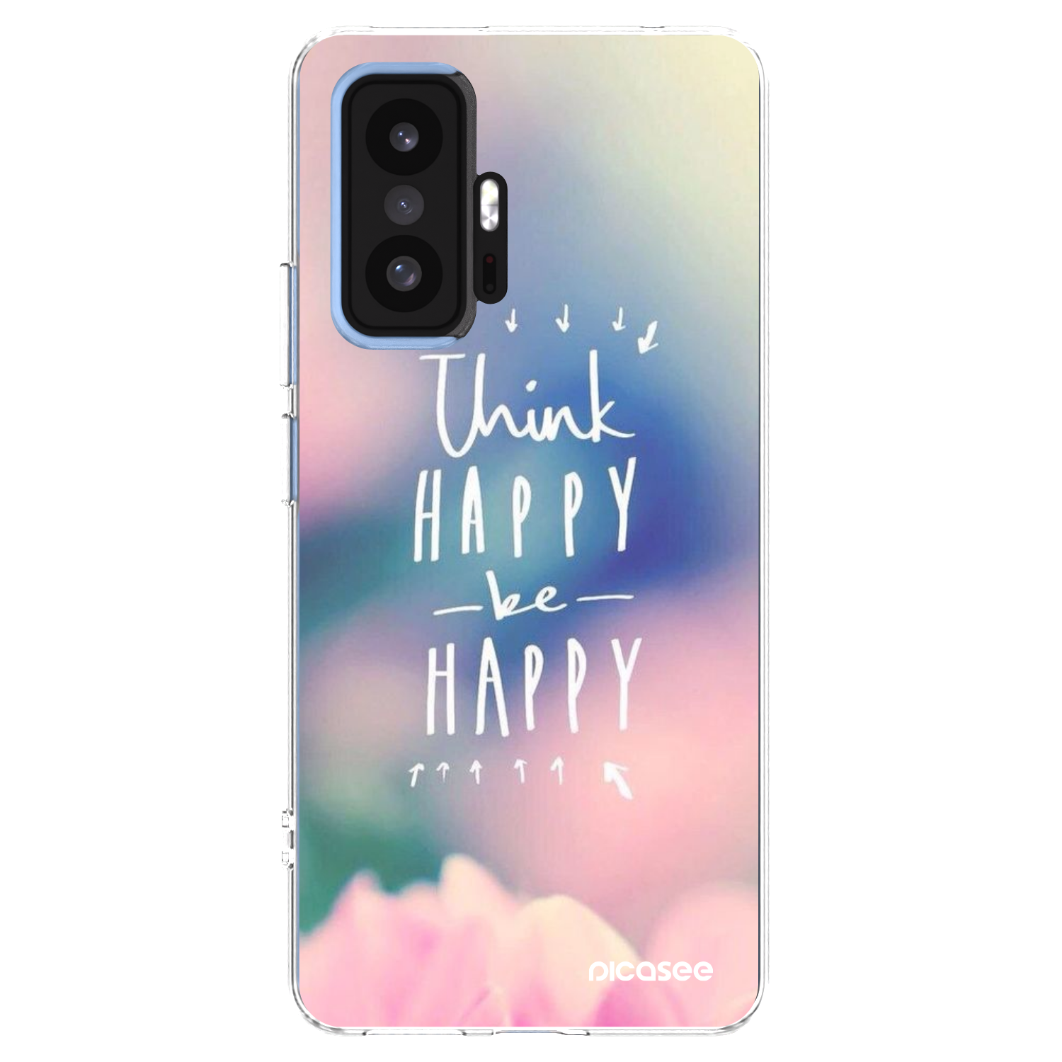 Picasee átlátszó szilikon tok az alábbi mobiltelefonokra Xiaomi 11T - Think happy be happy