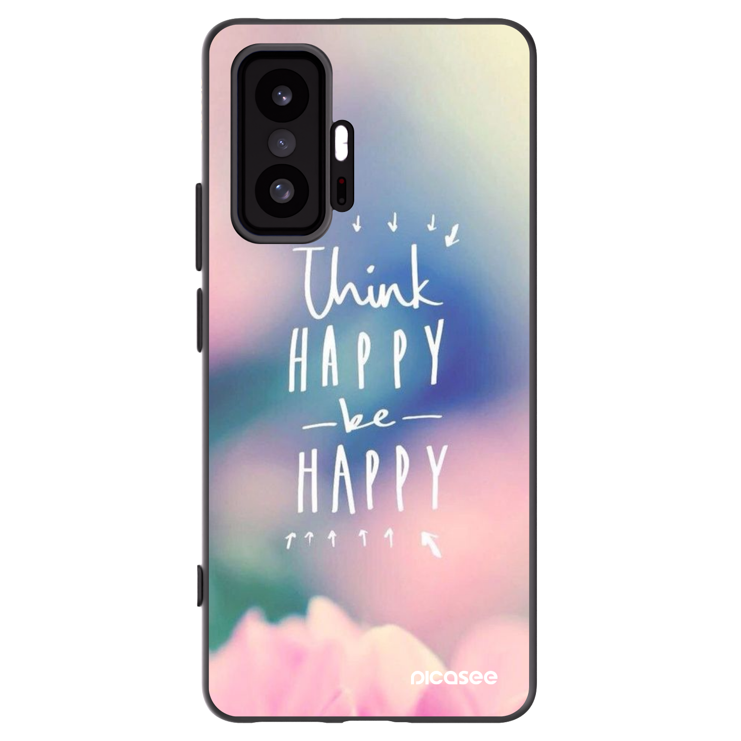 Picasee fekete szilikon tok az alábbi mobiltelefonokra Xiaomi 11T Pro - Think happy be happy