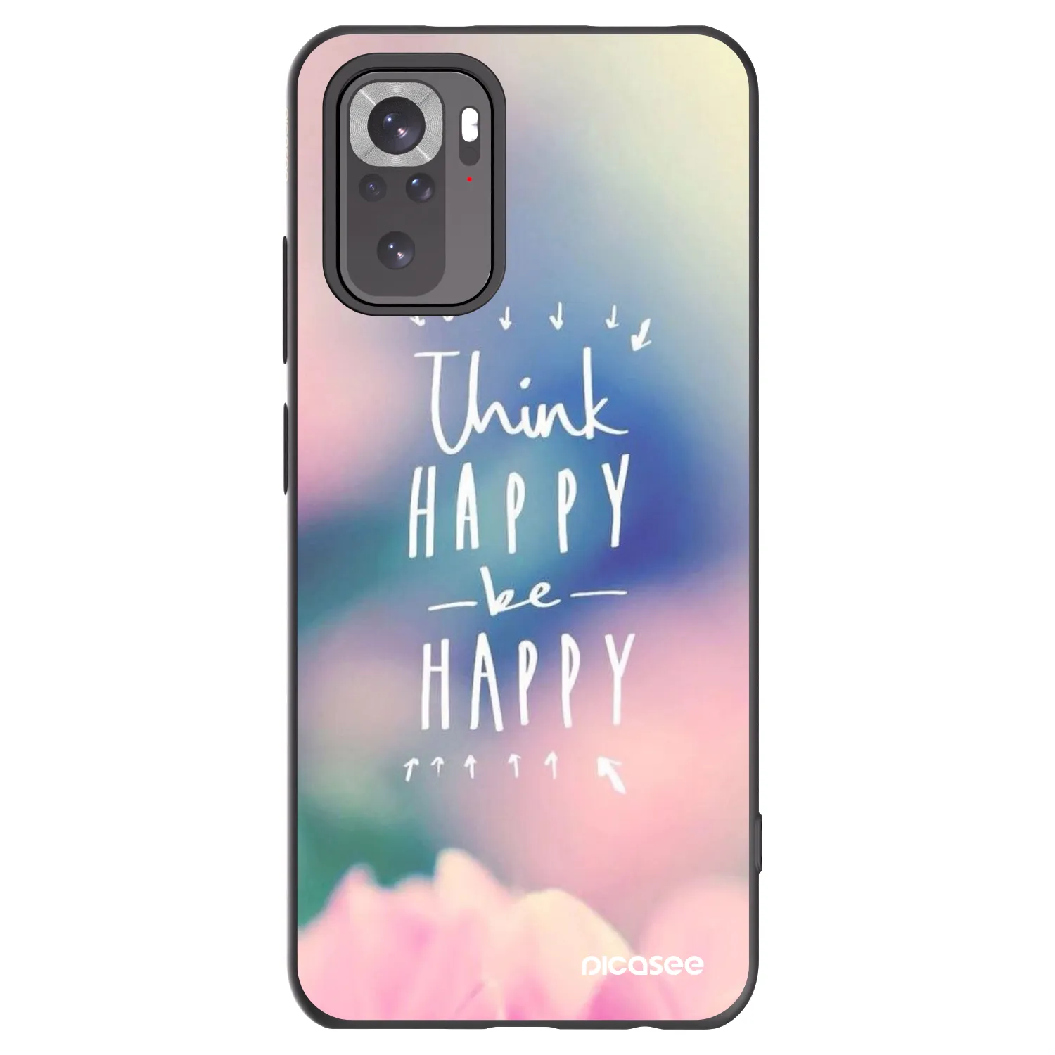 Picasee fekete szilikon tok az alábbi mobiltelefonokra Xiaomi Redmi Note 11S 4G - Think happy be happy