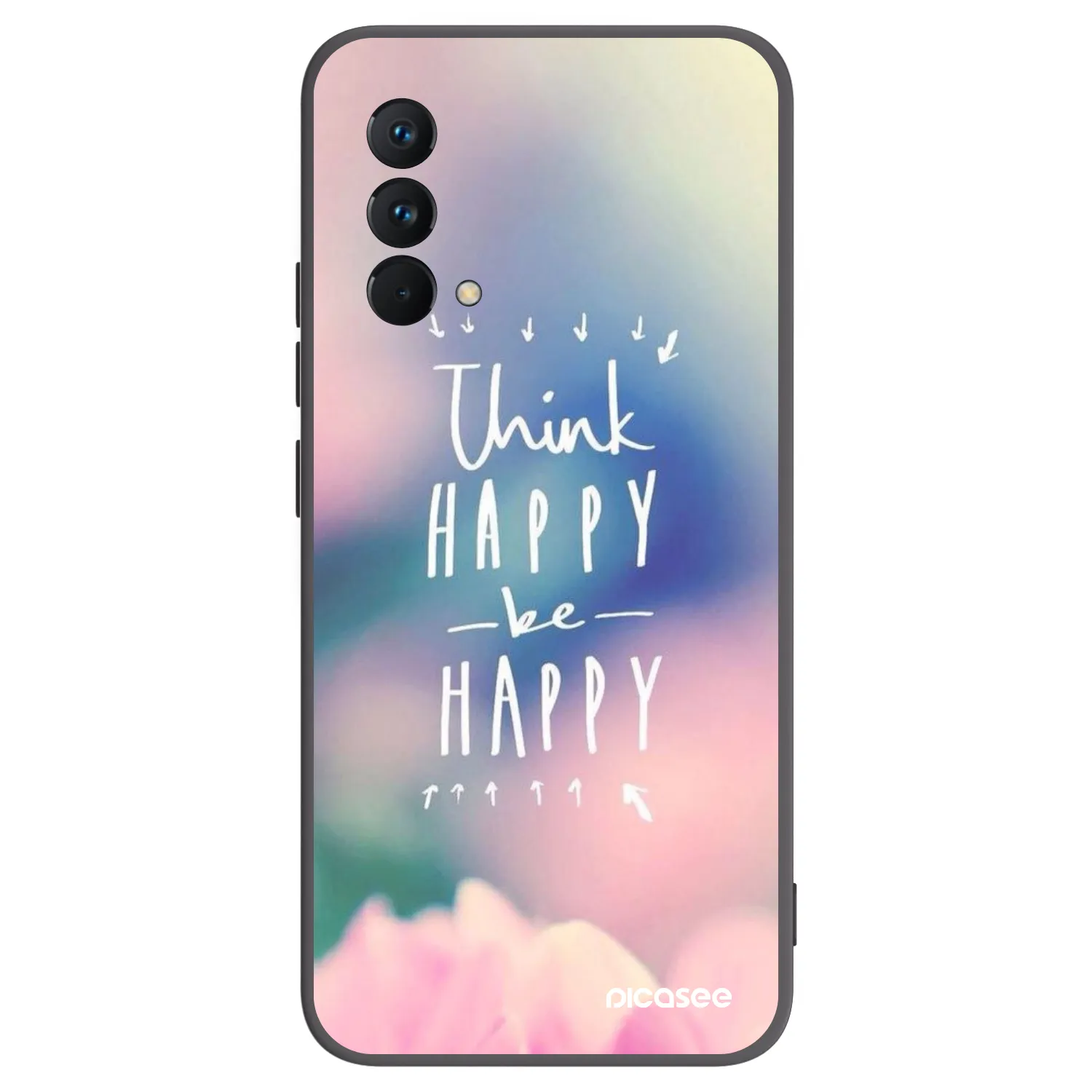 Picasee fekete szilikon tok az alábbi mobiltelefonokra Realme GT Master Edition 5G - Think happy be happy