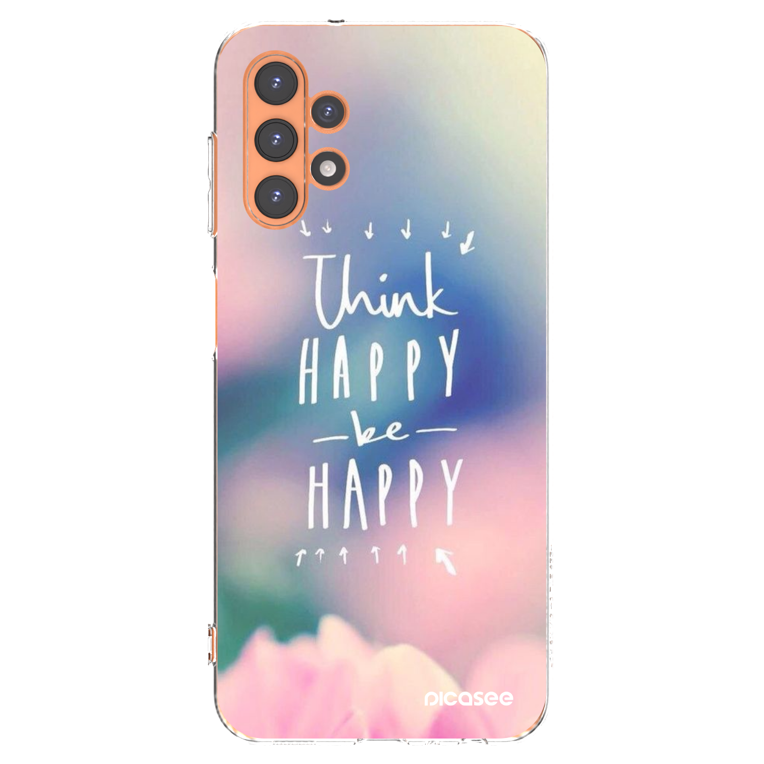Picasee átlátszó szilikon tok az alábbi mobiltelefonokra Samsung Galaxy A13 4G A135 - Think happy be happy