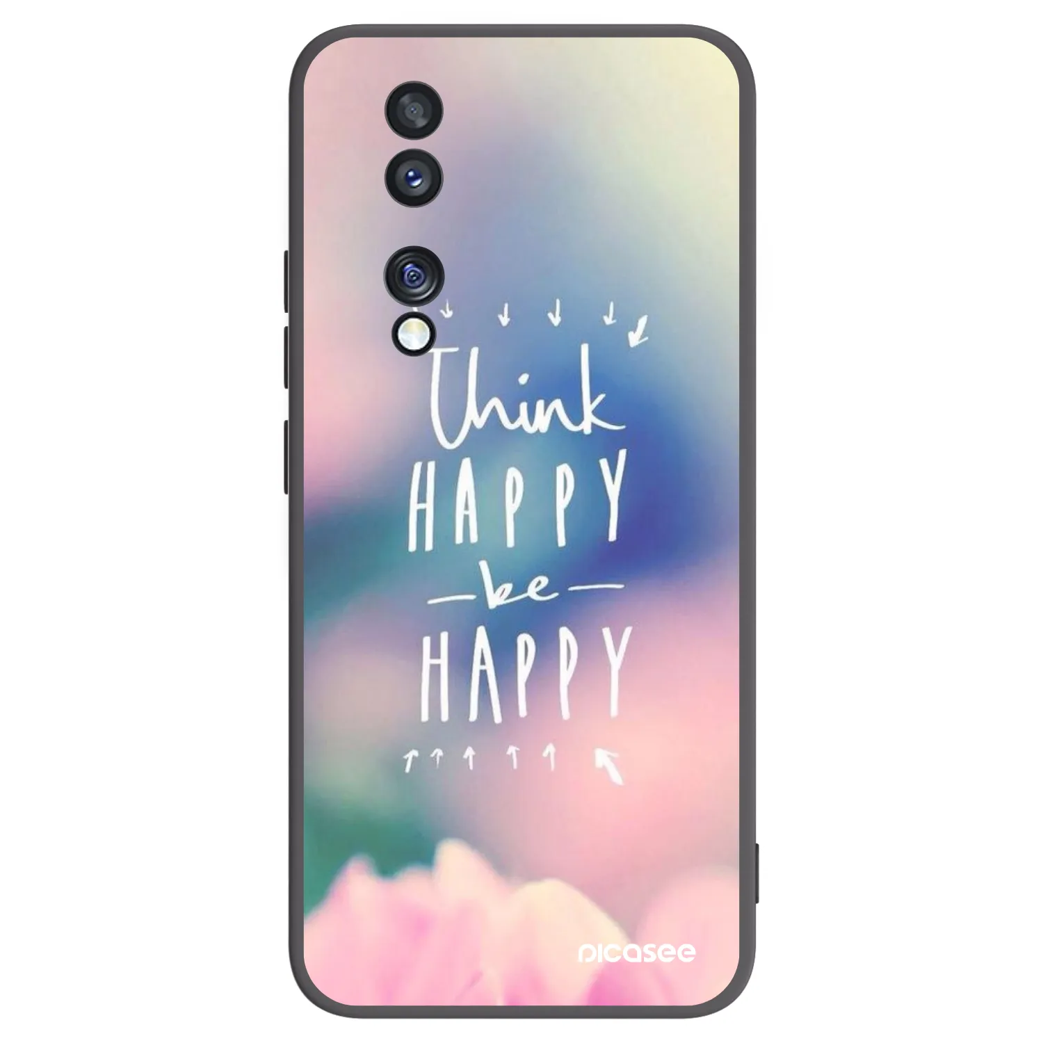 Picasee fekete szilikon tok az alábbi mobiltelefonokra Honor 70 - Think happy be happy