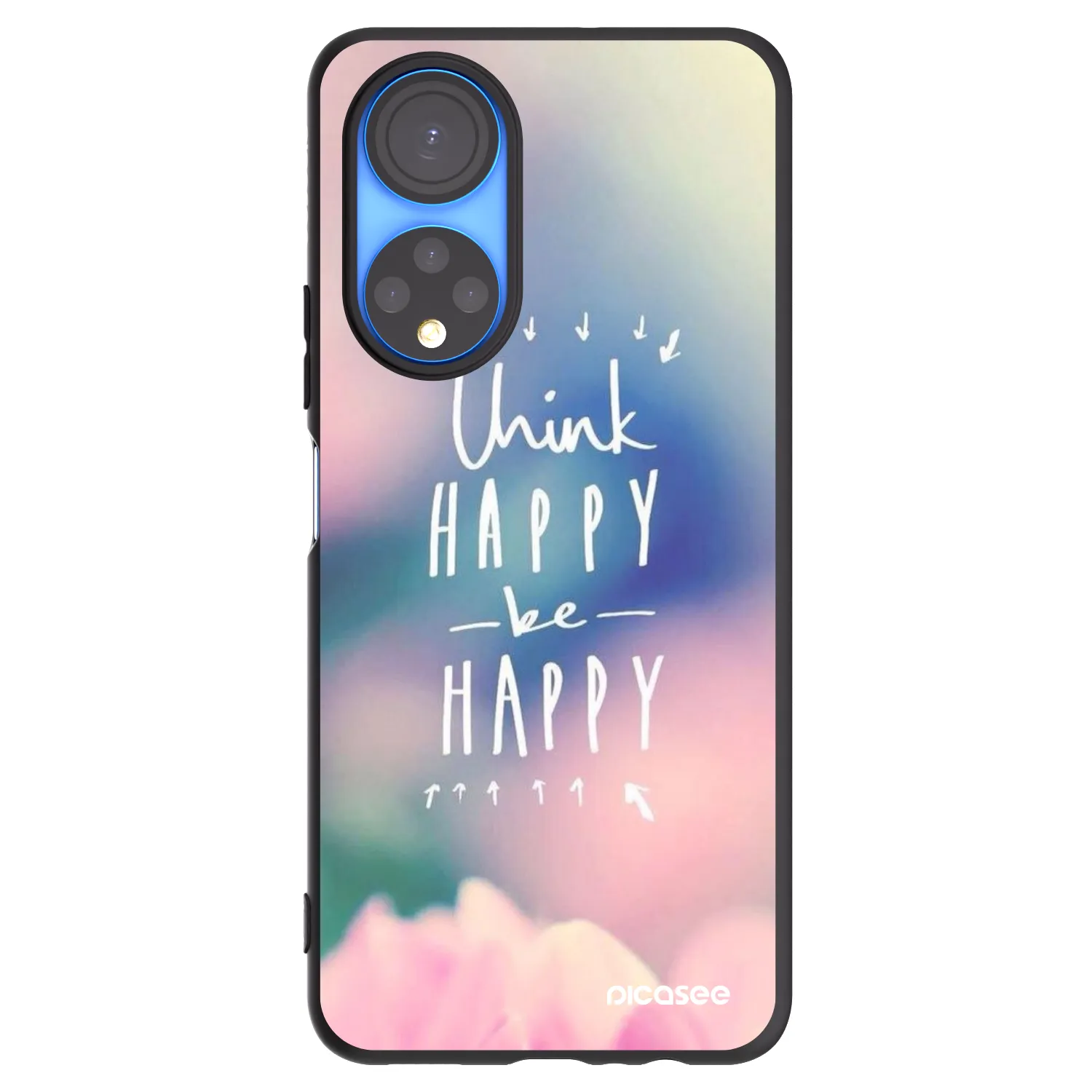 Picasee fekete szilikon tok az alábbi mobiltelefonokra Honor X7 - Think happy be happy