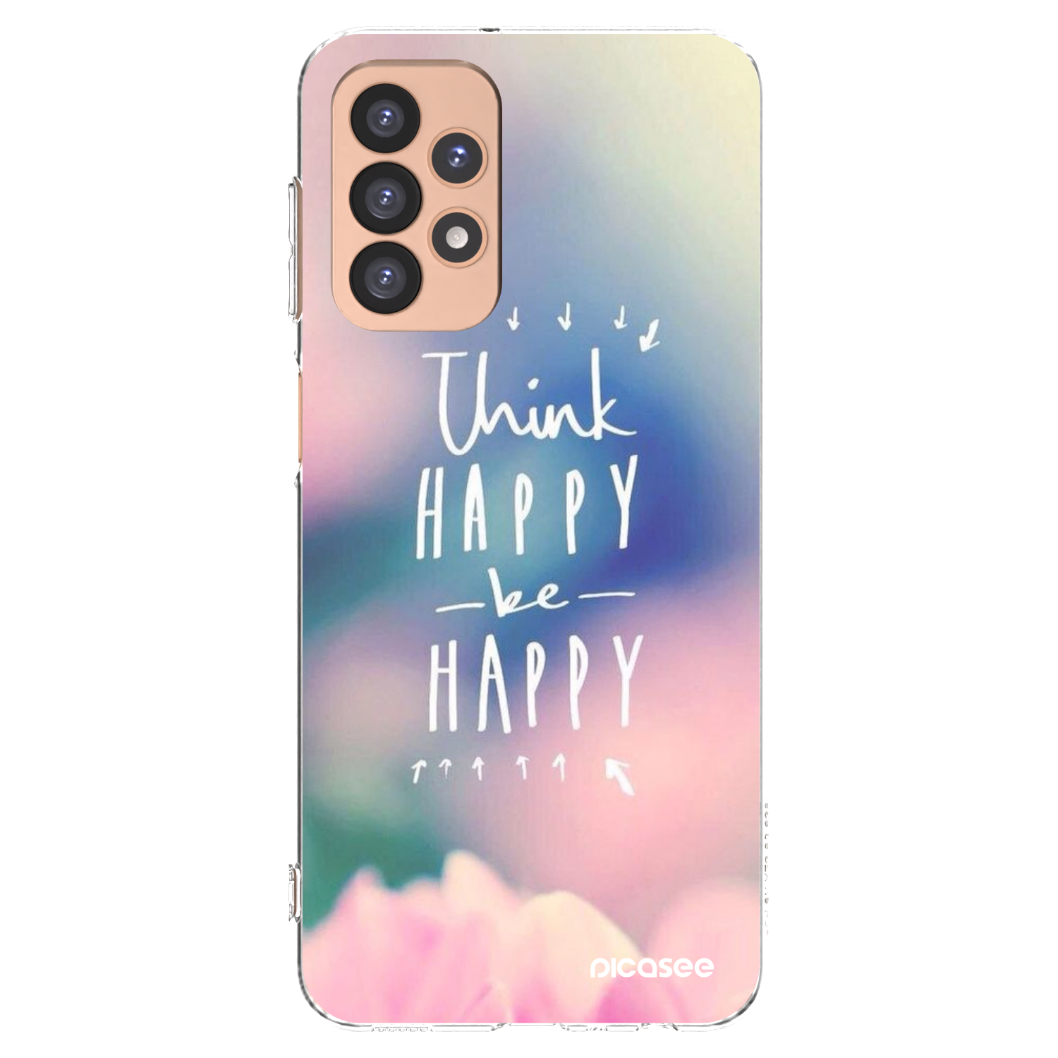 Picasee átlátszó szilikon tok az alábbi mobiltelefonokra Samsung Galaxy A23 A236B 5G - Think happy be happy