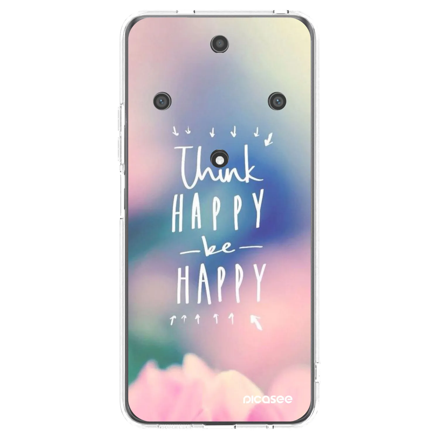 Picasee átlátszó szilikon tok az alábbi mobiltelefonokra Honor Magic5 Lite 5G - Think happy be happy