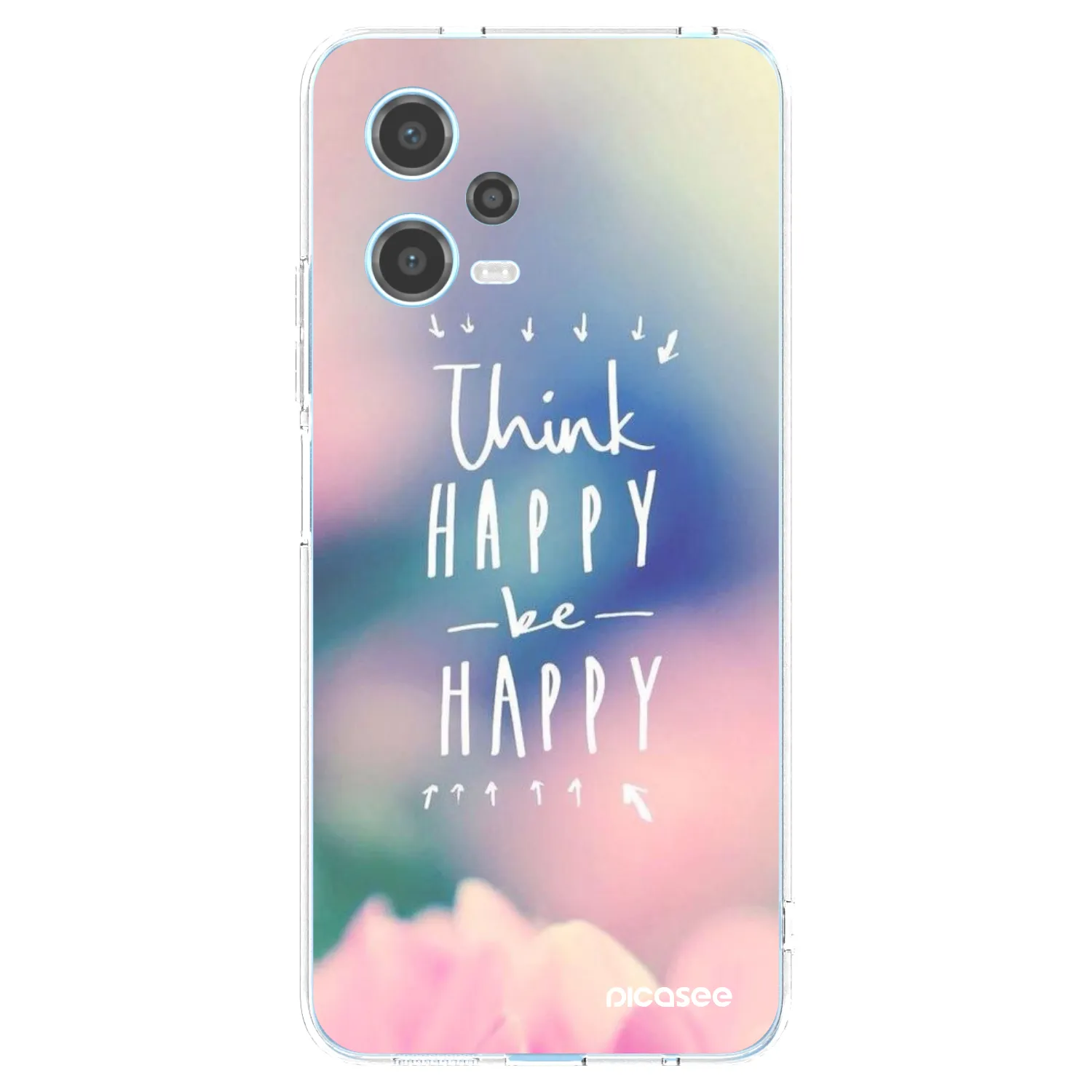 Picasee átlátszó szilikon tok az alábbi mobiltelefonokra Xiaomi Redmi Note 12 5G - Think happy be happy