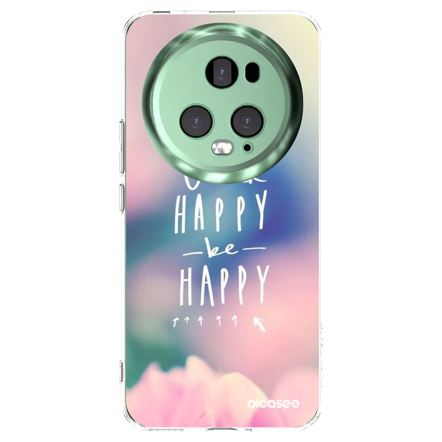 Picasee átlátszó szilikon tok az alábbi mobiltelefonokra Honor Magic5 Pro - Think happy be happy