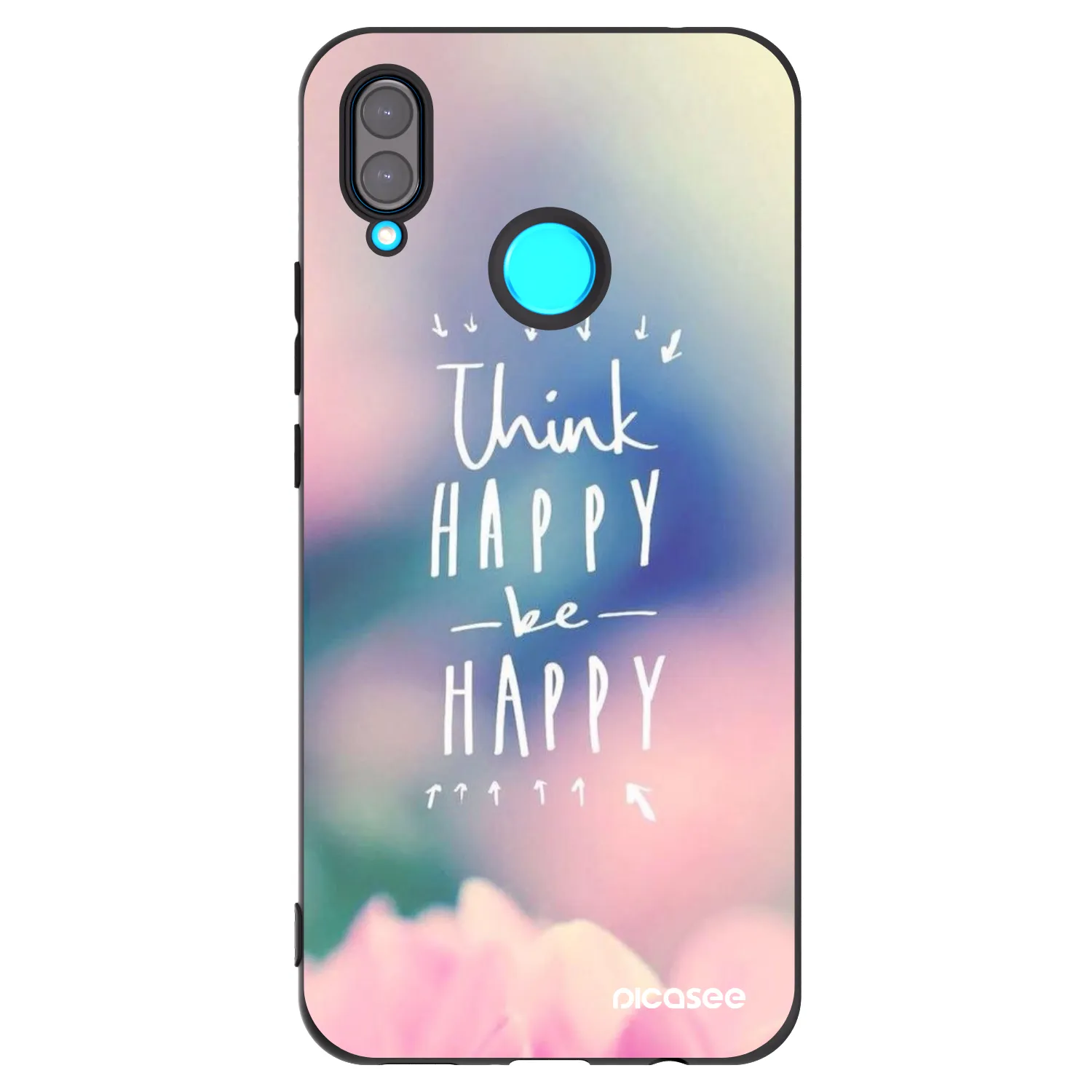 Picasee fekete szilikon tok az alábbi mobiltelefonokra Huawei Nova 3i - Think happy be happy
