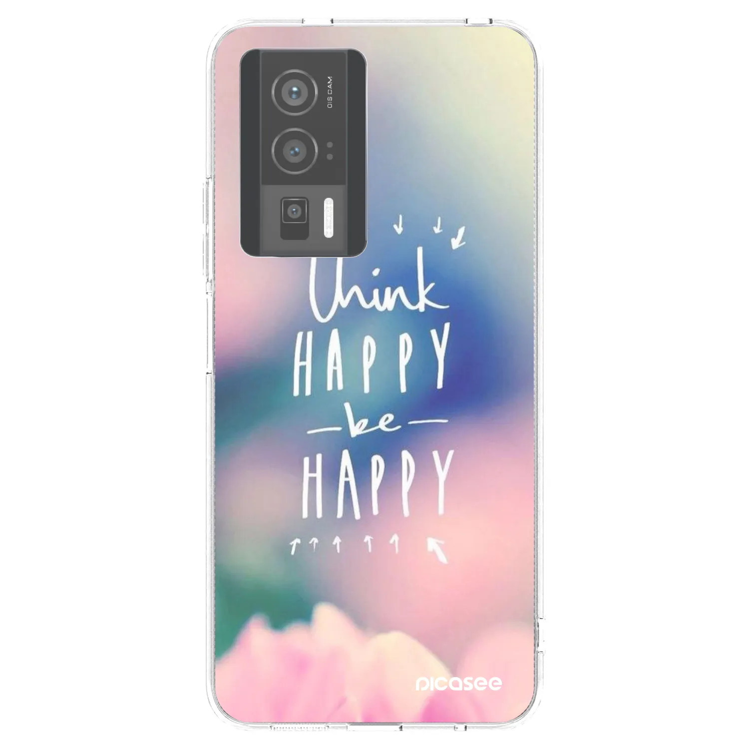 Picasee átlátszó szilikon tok az alábbi mobiltelefonokra Xiaomi Poco F5 Pro 5G - Think happy be happy