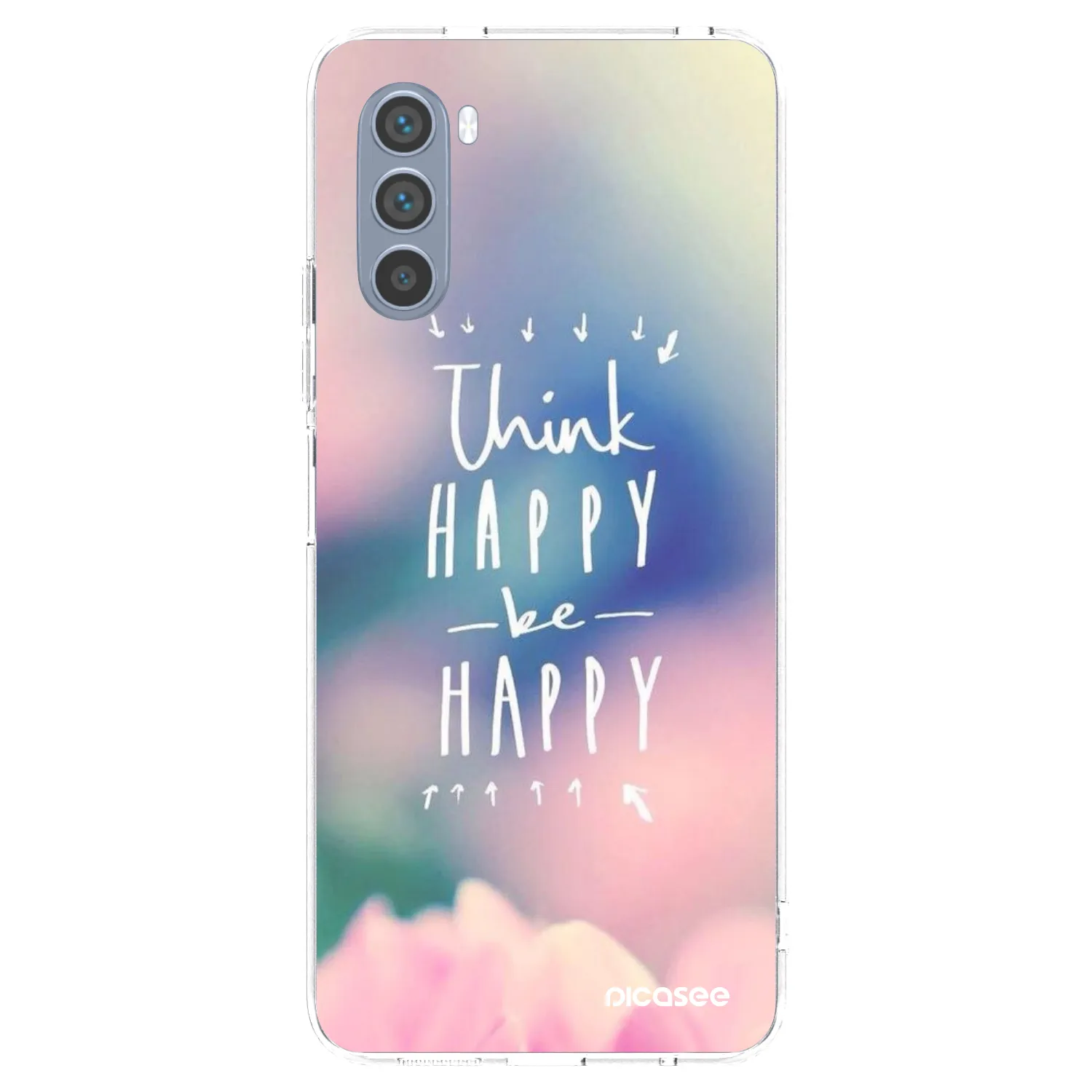 Picasee átlátszó szilikon tok az alábbi mobiltelefonokra Motorola Moto G62 - Think happy be happy