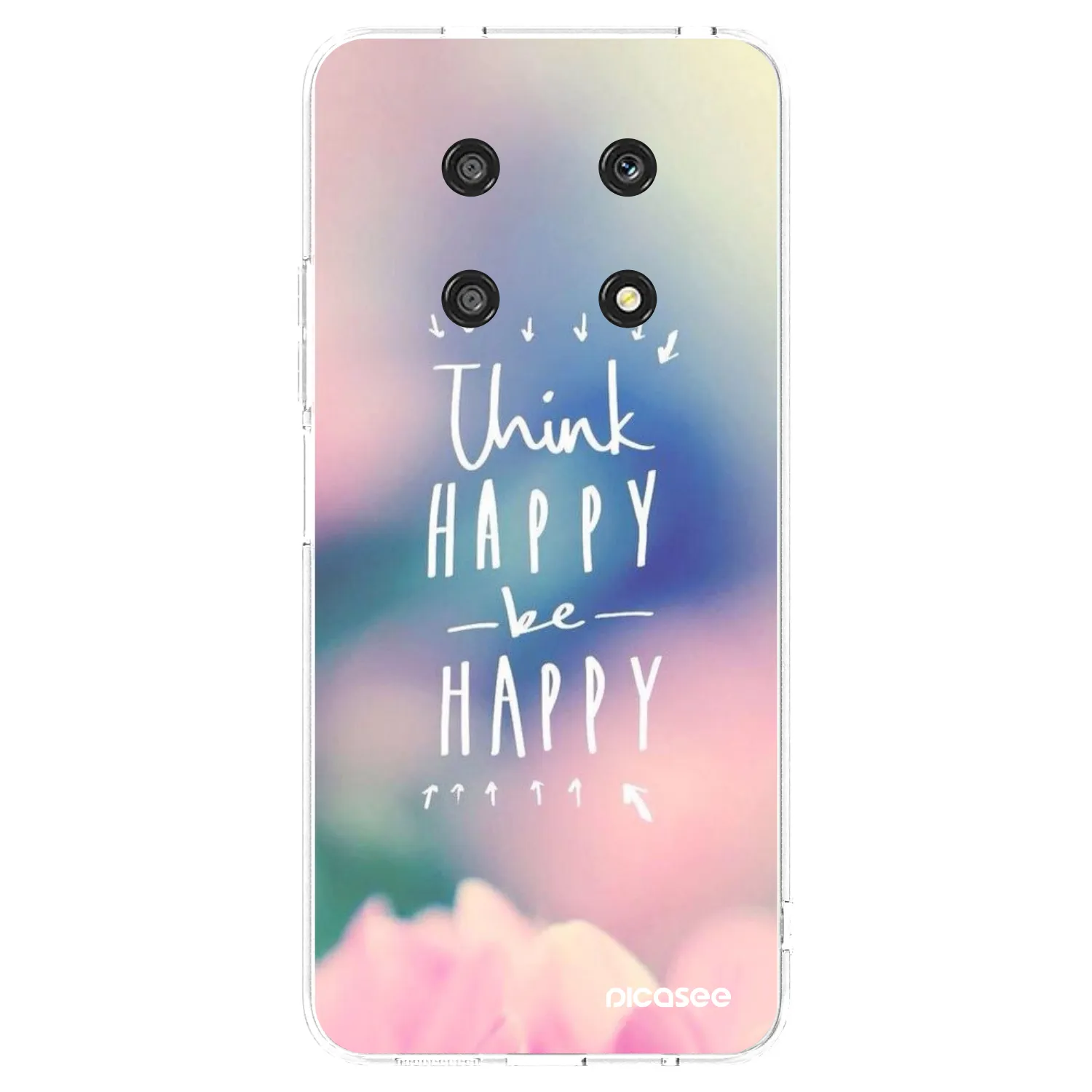 Picasee átlátszó szilikon tok az alábbi mobiltelefonokra Honor Magic4 Lite 5G - Think happy be happy