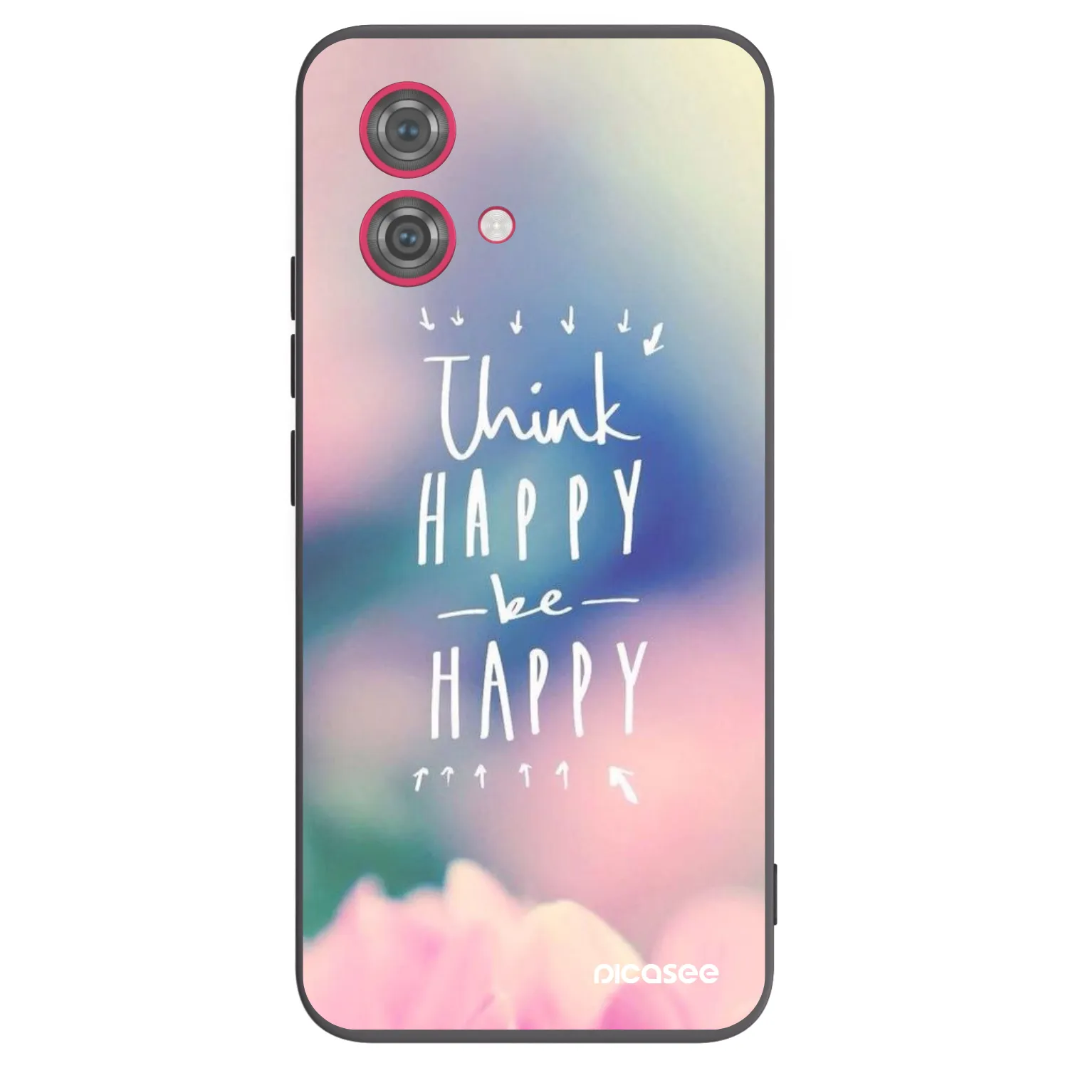Picasee fekete szilikon tok az alábbi mobiltelefonokra Motorola Moto G84 5G - Think happy be happy