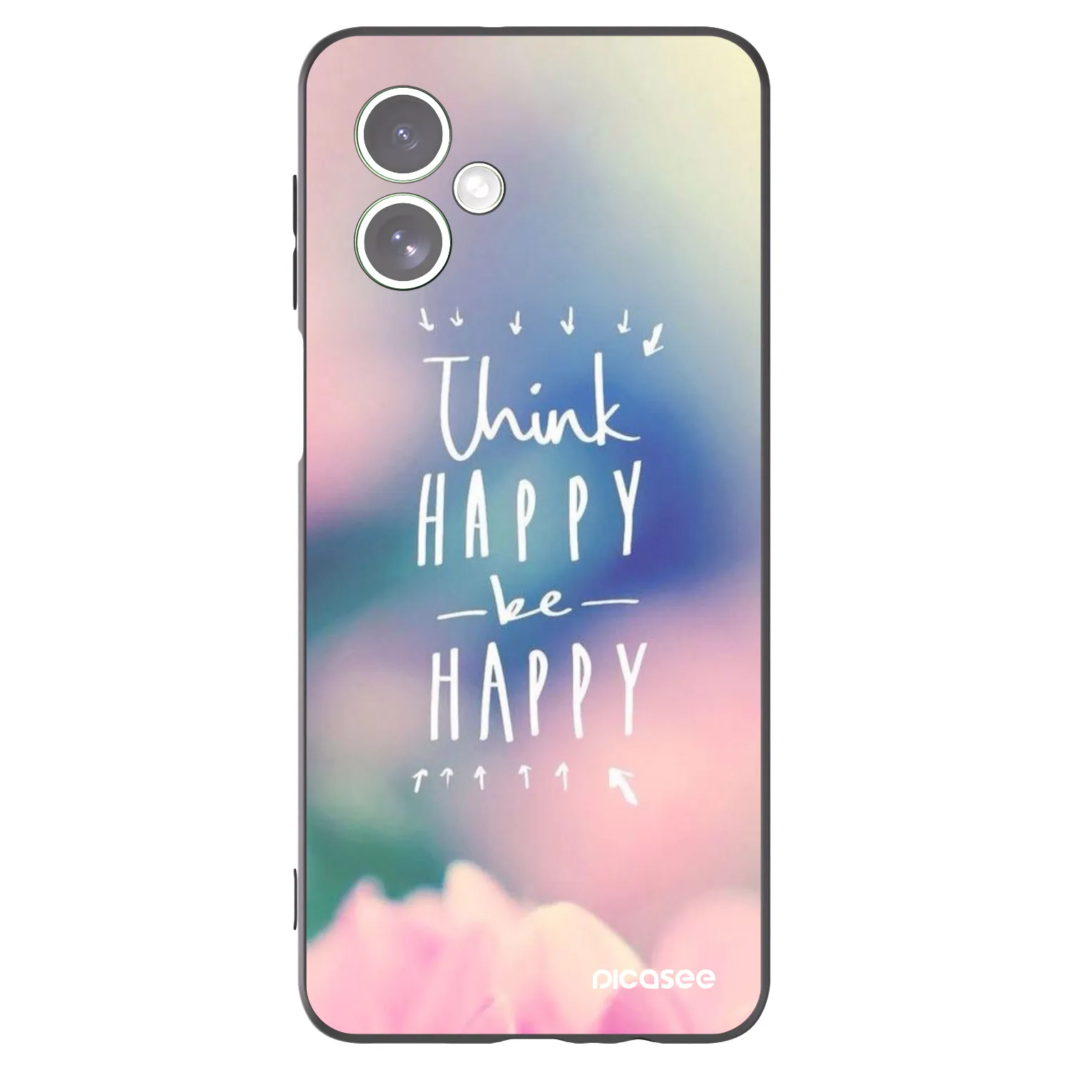 Picasee fekete szilikon tok az alábbi mobiltelefonokra Motorola Moto G54 5G - Think happy be happy