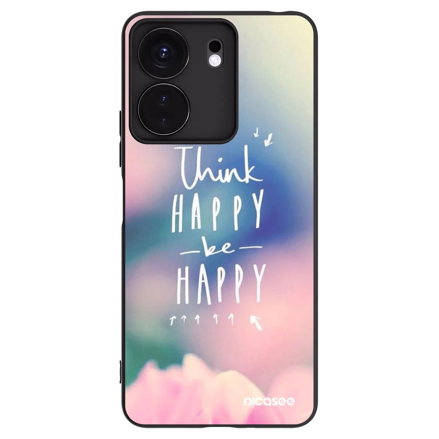 Picasee fekete szilikon tok az alábbi mobiltelefonokra Xiaomi Redmi 13C 4G - Think happy be happy