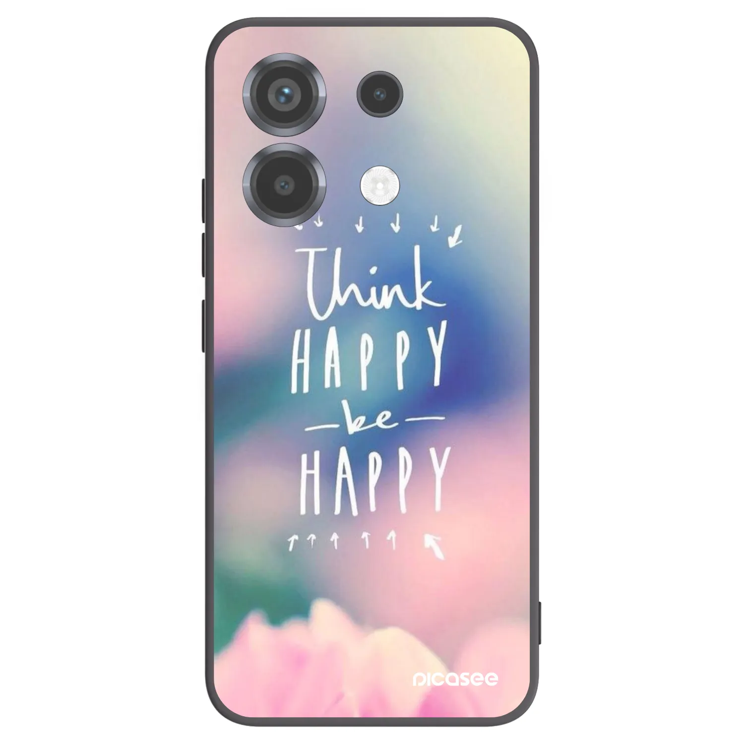 Picasee fekete szilikon tok az alábbi mobiltelefonokra Xiaomi Poco X6 - Think happy be happy