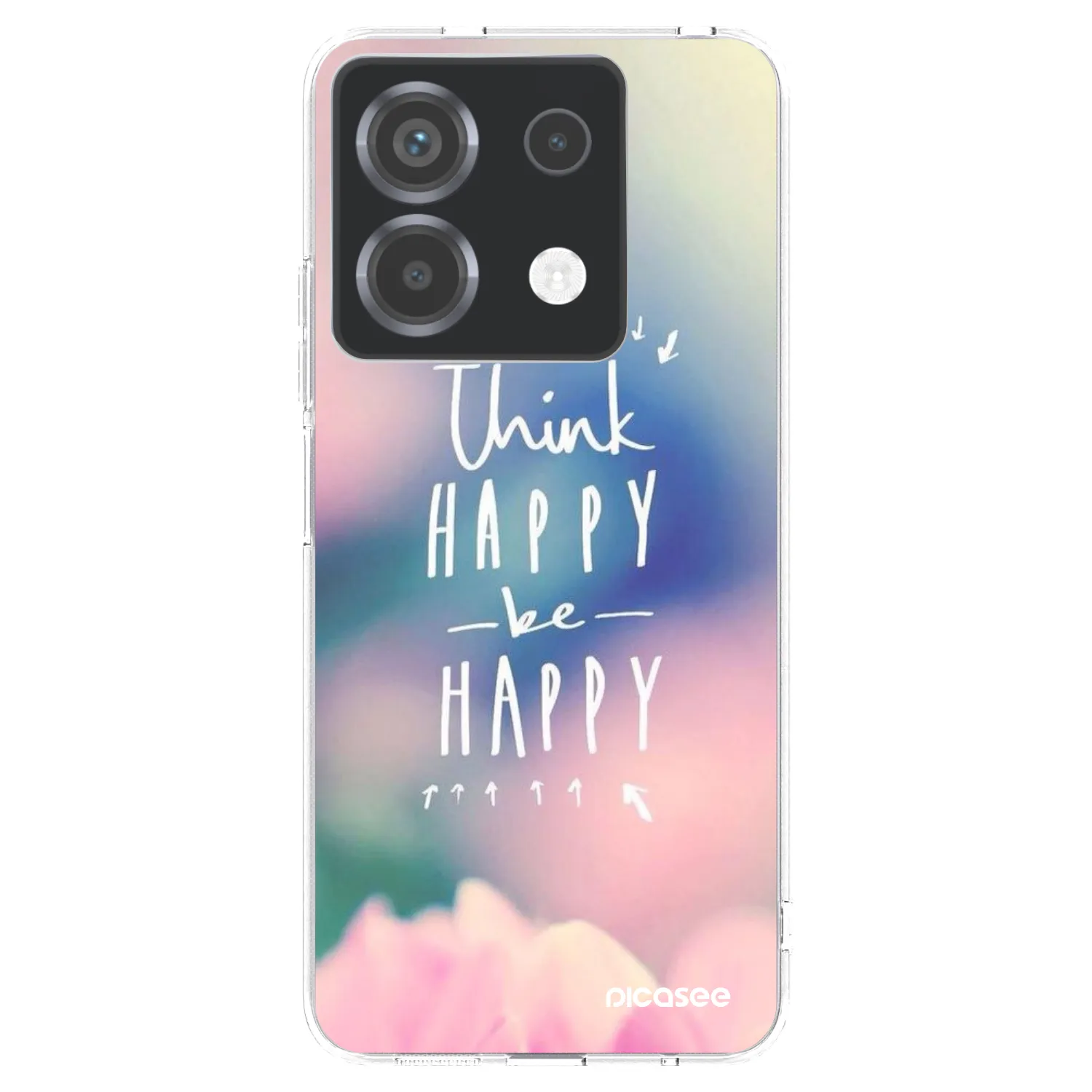 Picasee átlátszó szilikon tok az alábbi mobiltelefonokra Xiaomi Poco X6 - Think happy be happy